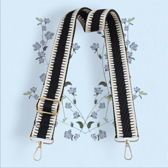 🆕️Fashionable Embroidered Adjustable Bag Strap - Versatile & Stylish 🌸 - Picture 1 of 11